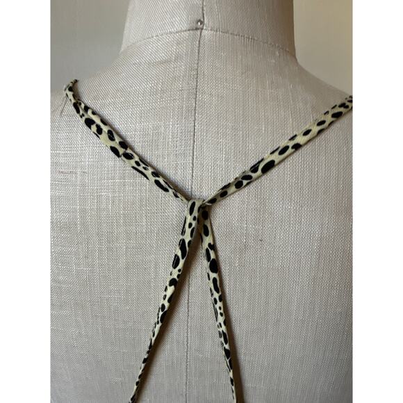LACAUSA Yellow Leopard Midi Strappy Dress Size Medium - Picture 4 of 7